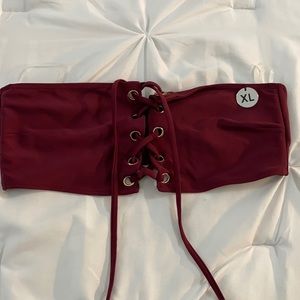 NWT FOREVER 21 LACED BANDEAU